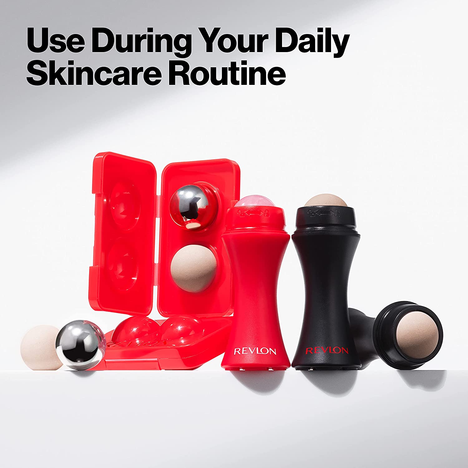 Revlon Skin Reviving Roller with Rose Quartz for All-Day Facial Reviving & Brightening, Compact & Reusable, Gentle on Skin, 1 count - 3alababak