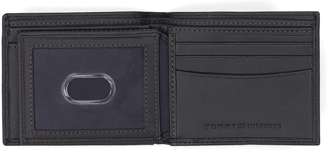 Tommy Hilfiger 31TL130057-001 Men's Leather Wallet-Bifold with RFID Blocking Protection, black - 3alababak