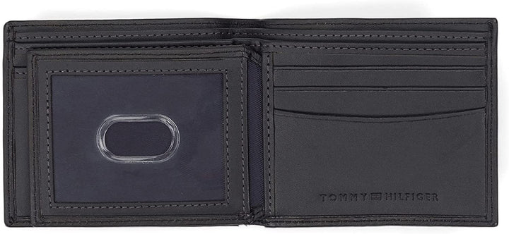 Tommy Hilfiger 31TL130057-001 Men's Leather Wallet-Bifold with RFID Blocking Protection, black - 3alababak