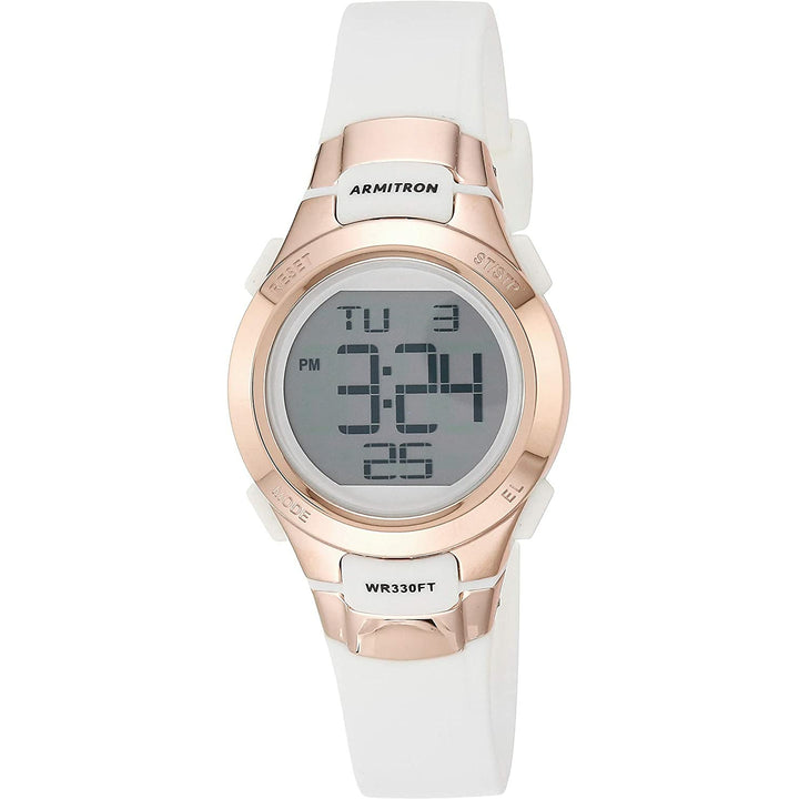 Armitron Sport Women's Digital Chronograph Resin Strap Watch, 45/7012RSG - 3alababak