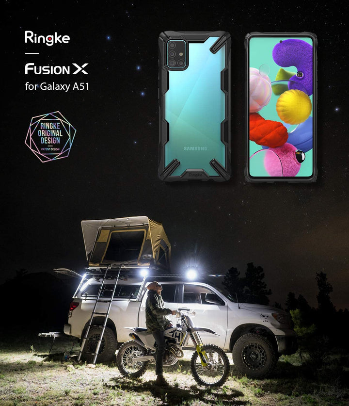 Ringke Fusion X Designed for Galaxy A51 Case (2020) - Black - 3alababak