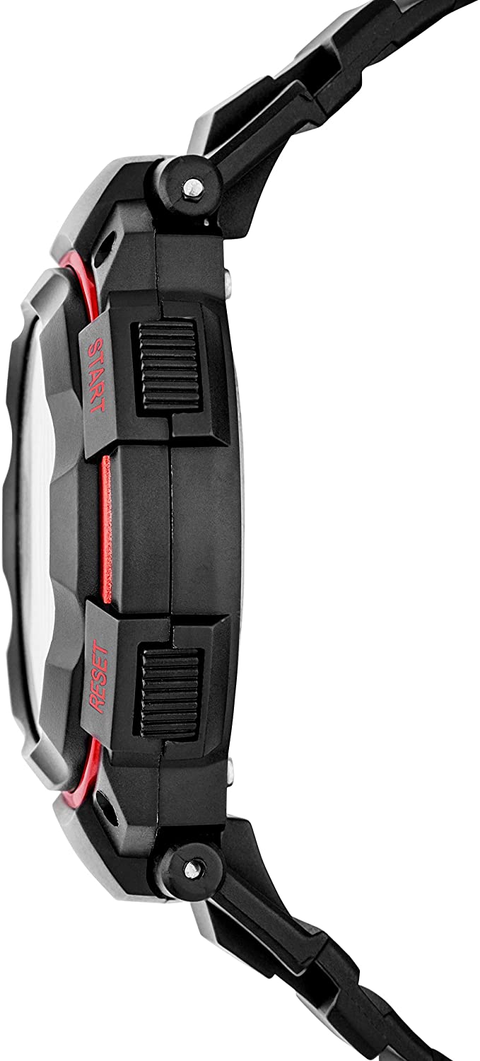 Skechers SR1022 Men's Ruhland Black & Red Quartz Casual Digital Watch - 3alababak