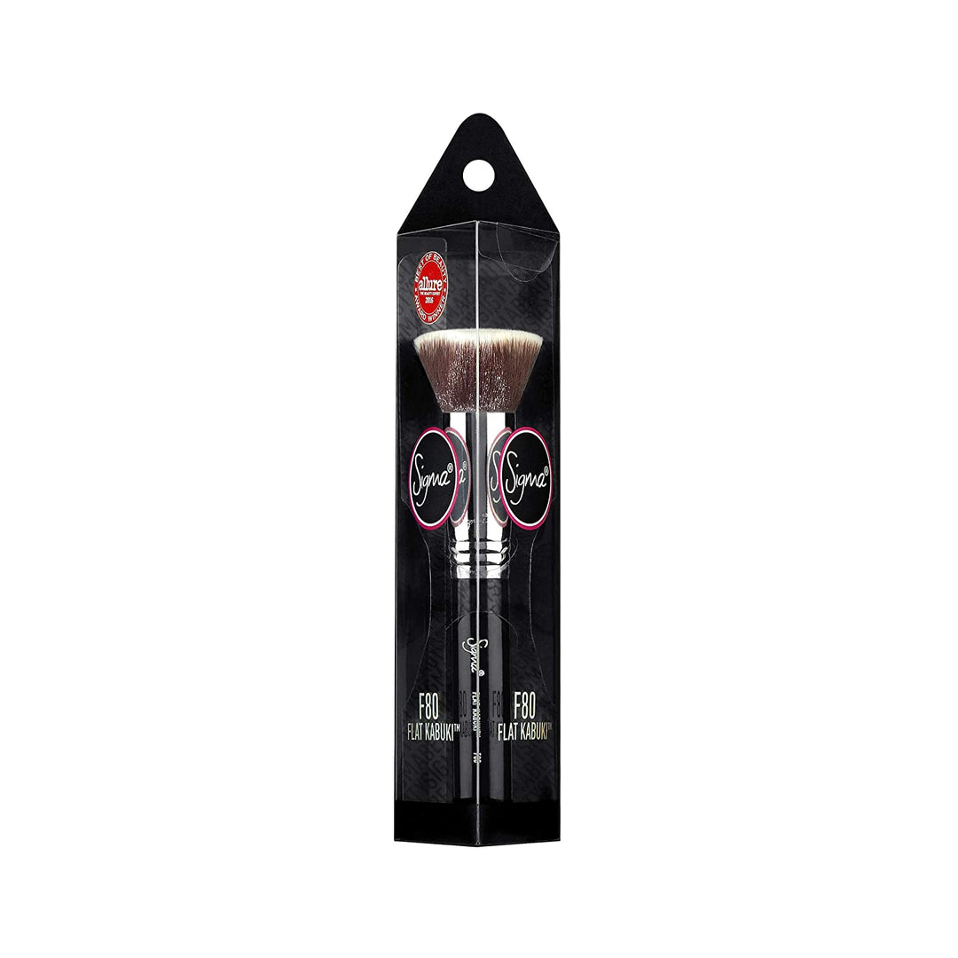 Sigma Beauty F80 Flat Kabuki Brush, Foundation &amp; Professional Grade Makeup Brush to Blend Liquid &amp; Cream Products - 3alababak