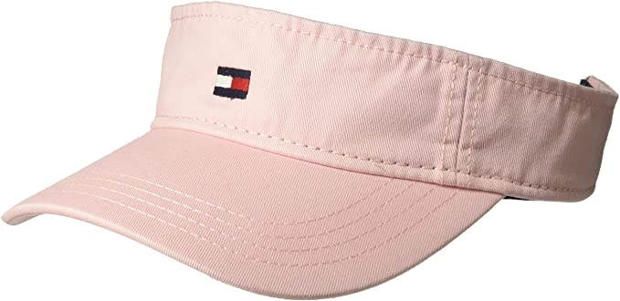 Tommy Hilfiger Men's Dad Hat Flag Solid Cotton Visor Cap - Crystal Rose - 3alababak