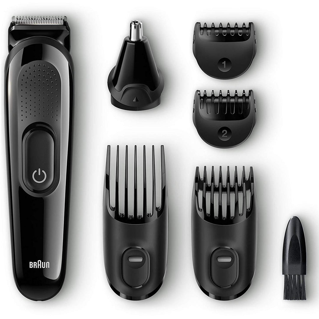 Braun MGK3020 Men's Beard Trimmer for Hair/Hair Clippers/Head Trimming, Grooming Kit, 6-in1 Precision Trimmer, 13 Length Settings for Ultimate Precision - 3alababak