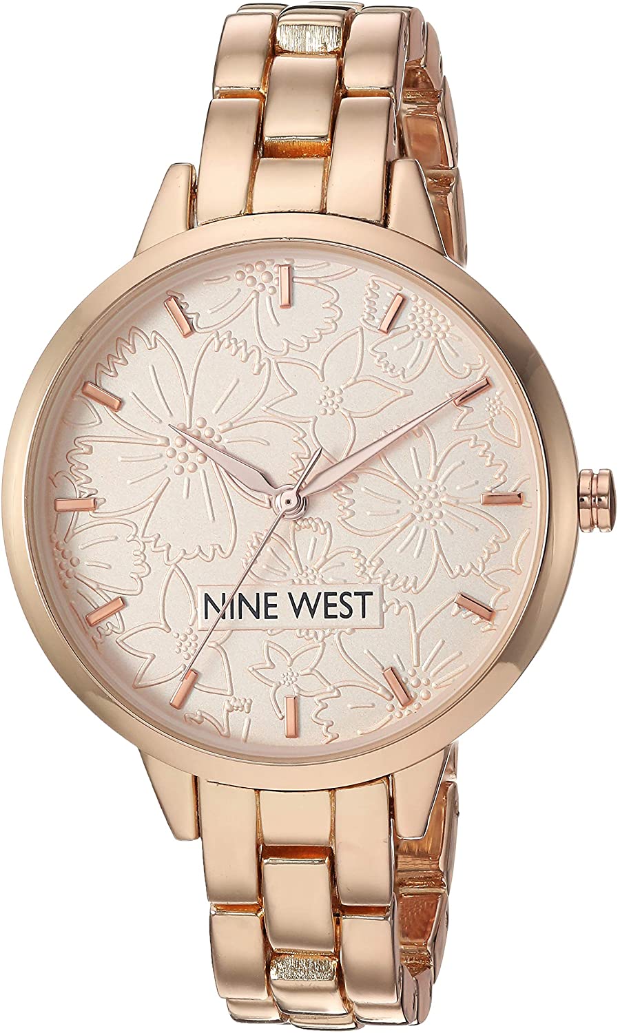 Nine West Women's NW/2226RGRG Rose Gold-Tone Bracelet Watch - 3alababak