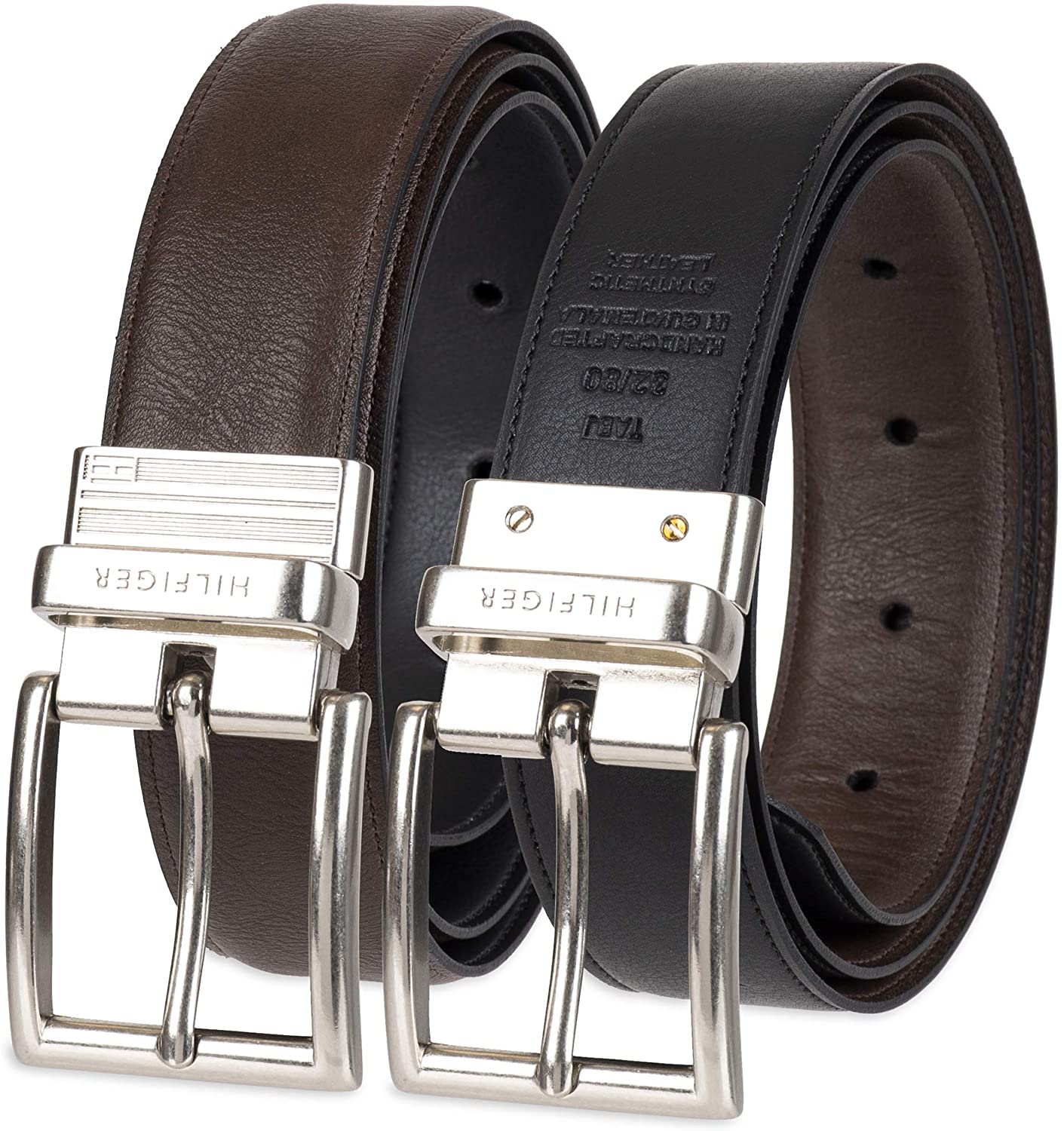 Tommy Hilfiger Men's Reversible Belt Brown/Black - 3alababak