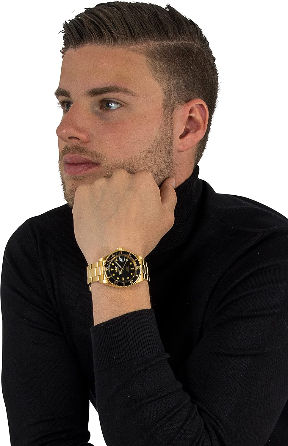Invicta Men's 8929OB Pro Diver Analog Display Japanese Automatic Gold/Black Watch - 3alababak