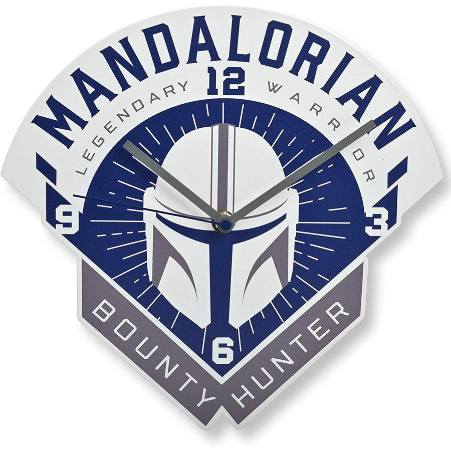 Star Wars- Mandalorian Legendary Warrior Bounty Hunter Wall Clock- Frameless - BumbleToys