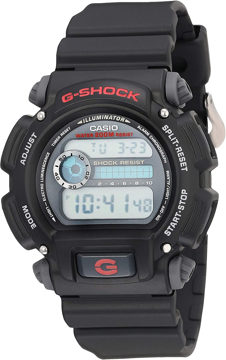 Casio DW9052-1V G Shock - Digital -200M Wr- Red Accents (Model:DW9052-1VCF) - 3alababak