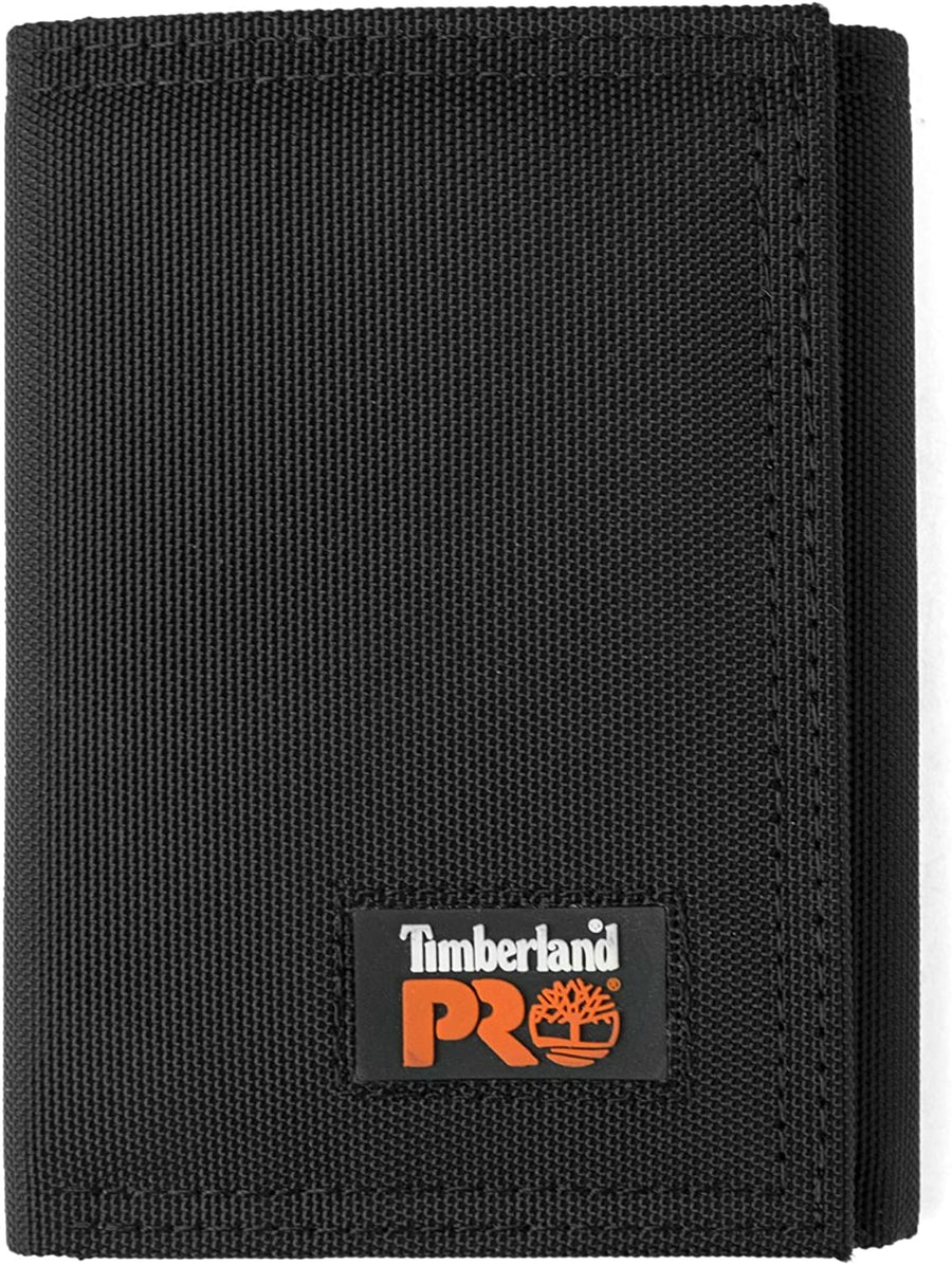 Timberland PRO Men's Cordura Nylon RFID Trifold Wallet DP0033/08 with ID Window Black - 3alababak