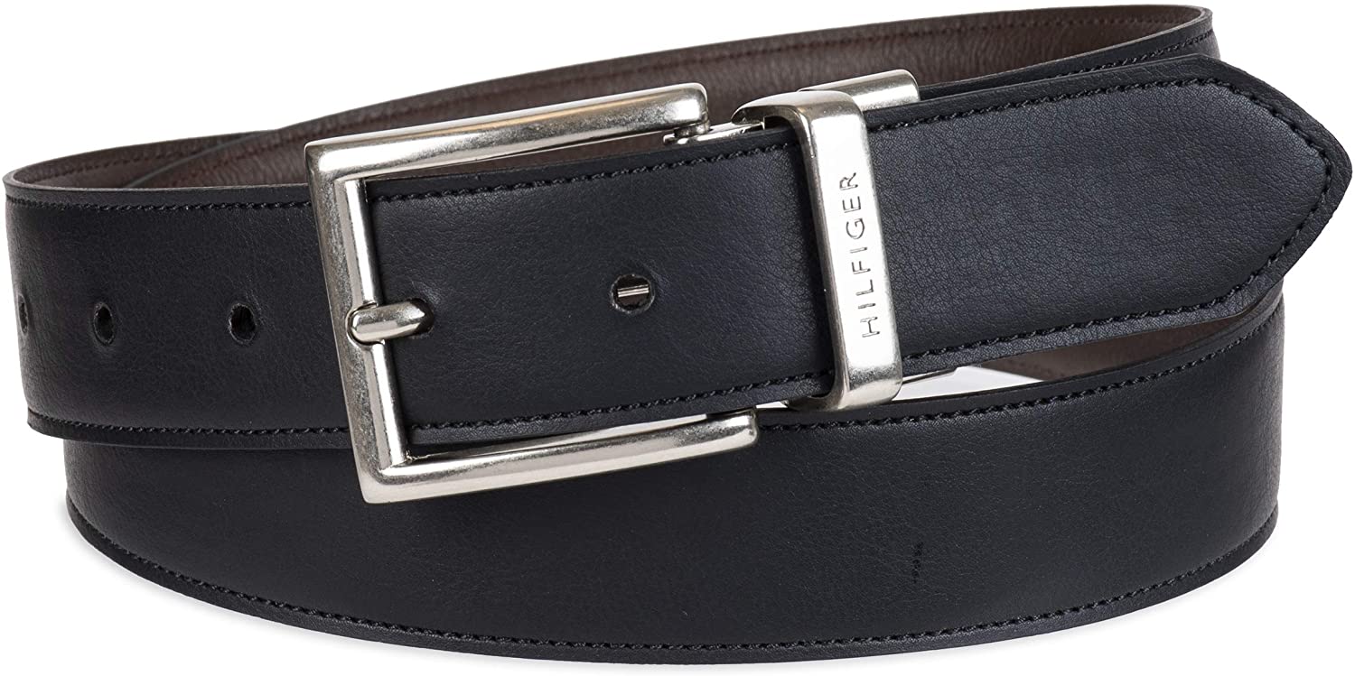 Tommy Hilfiger Men's Reversible Belt Brown/Black - 3alababak