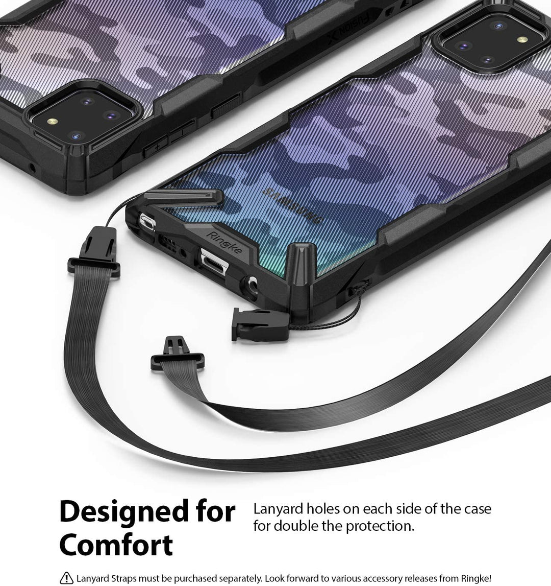 Ringke Fusion X Design Case Made for Galaxy Note 10 Lite (2020) - Camo Black - 3alababak