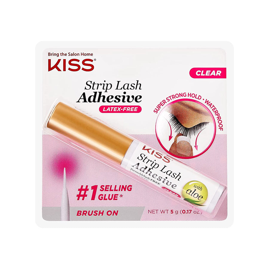 KISS Strip Eyelash Adhesive, Clear 0.176 Oz KPLGL01 - 3alababak