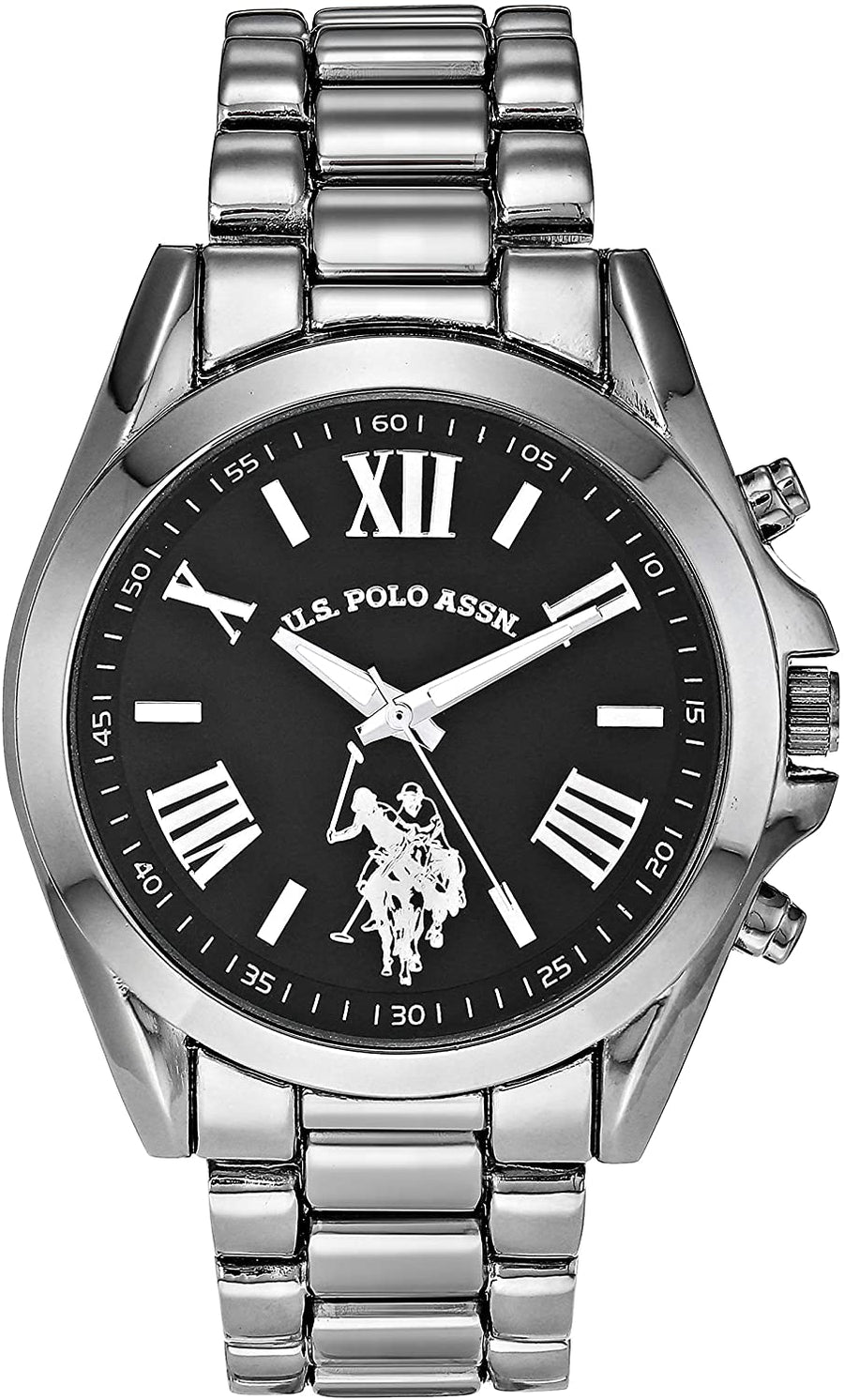 U.S. Polo Assn. Unisex USC40436 Quartz Watch with Alloy Strap Black - 3alababak
