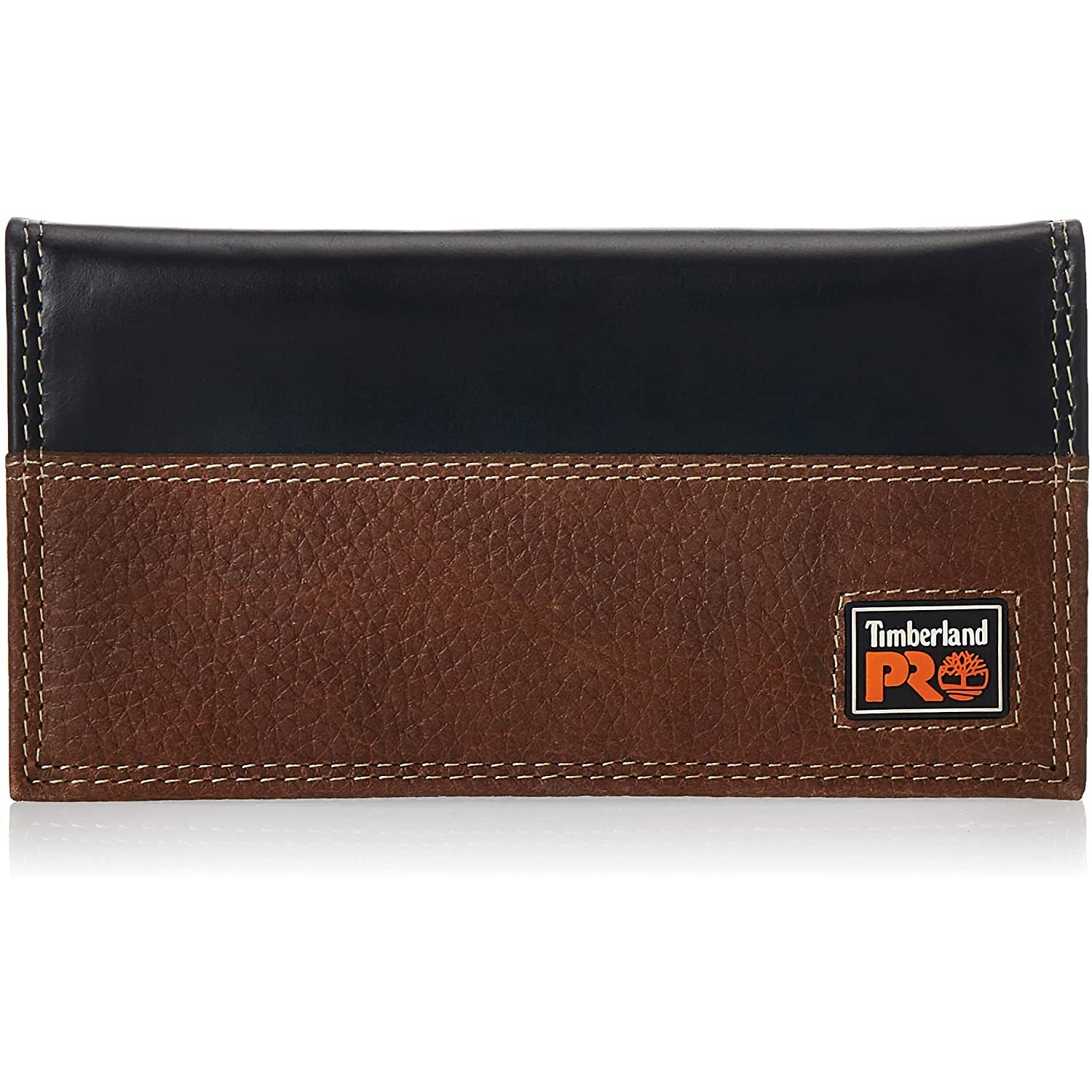Timberland PRO Men's Leather Long Bifold Rodeo Wallet with RFID, Teak - 3alababak