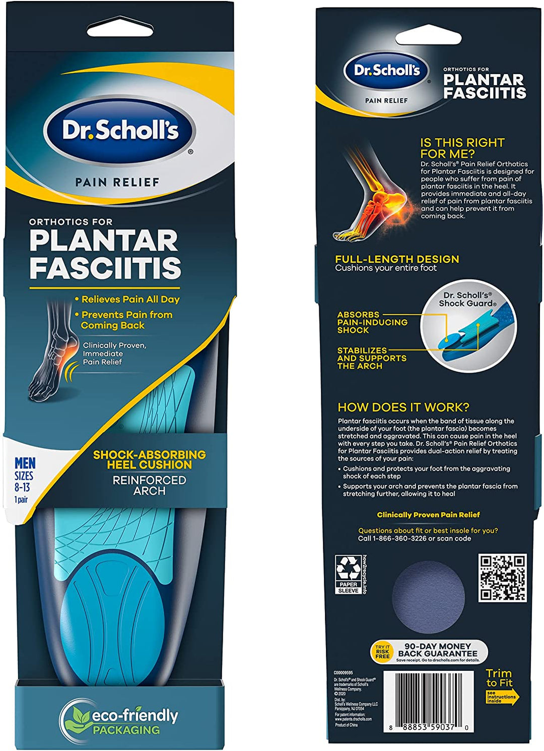 Dr. Scholl’s Plantar Fasciitis Pain Relief Orthotics, Clinically Proven Relief and Prevention of Plantar Fasciitis Pain - 3alababak