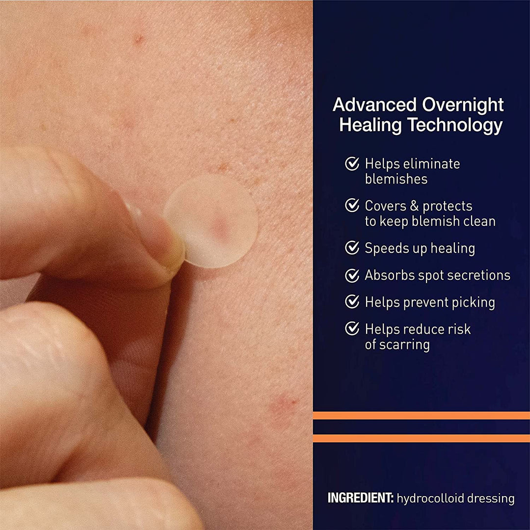 PanOxyl PM Overnight Spot Patches, Advanced Hydrocolloid Healing Technology, Fragrance Free, 80 Count - 3alababak