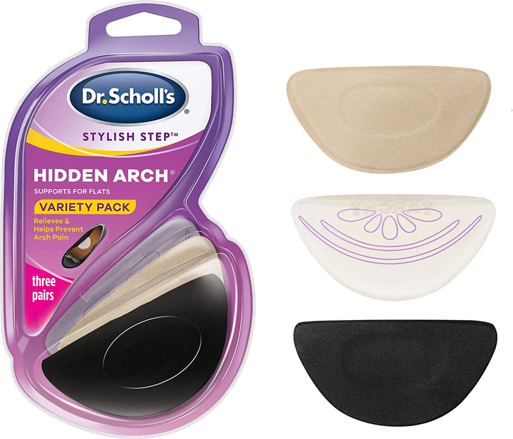 Dr. Scholl’s Stylish Step Hidden Arch Support for Flats, 3 Pairs - 3alababak