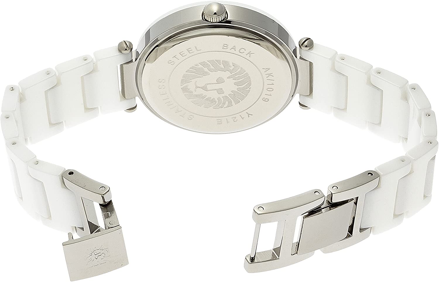 Anne Klein Women's Genuine Diamond Dial Ceramic Bracelet Watch AK/1019WTWT - 3alababak