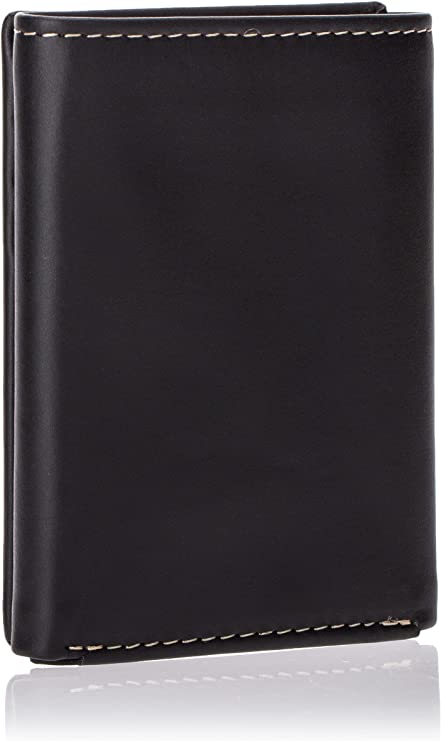 Timberland D77221/08 Tri-Fold Men's Leather Trifold Wallet with ID Window - Black Hunter - 3alababak