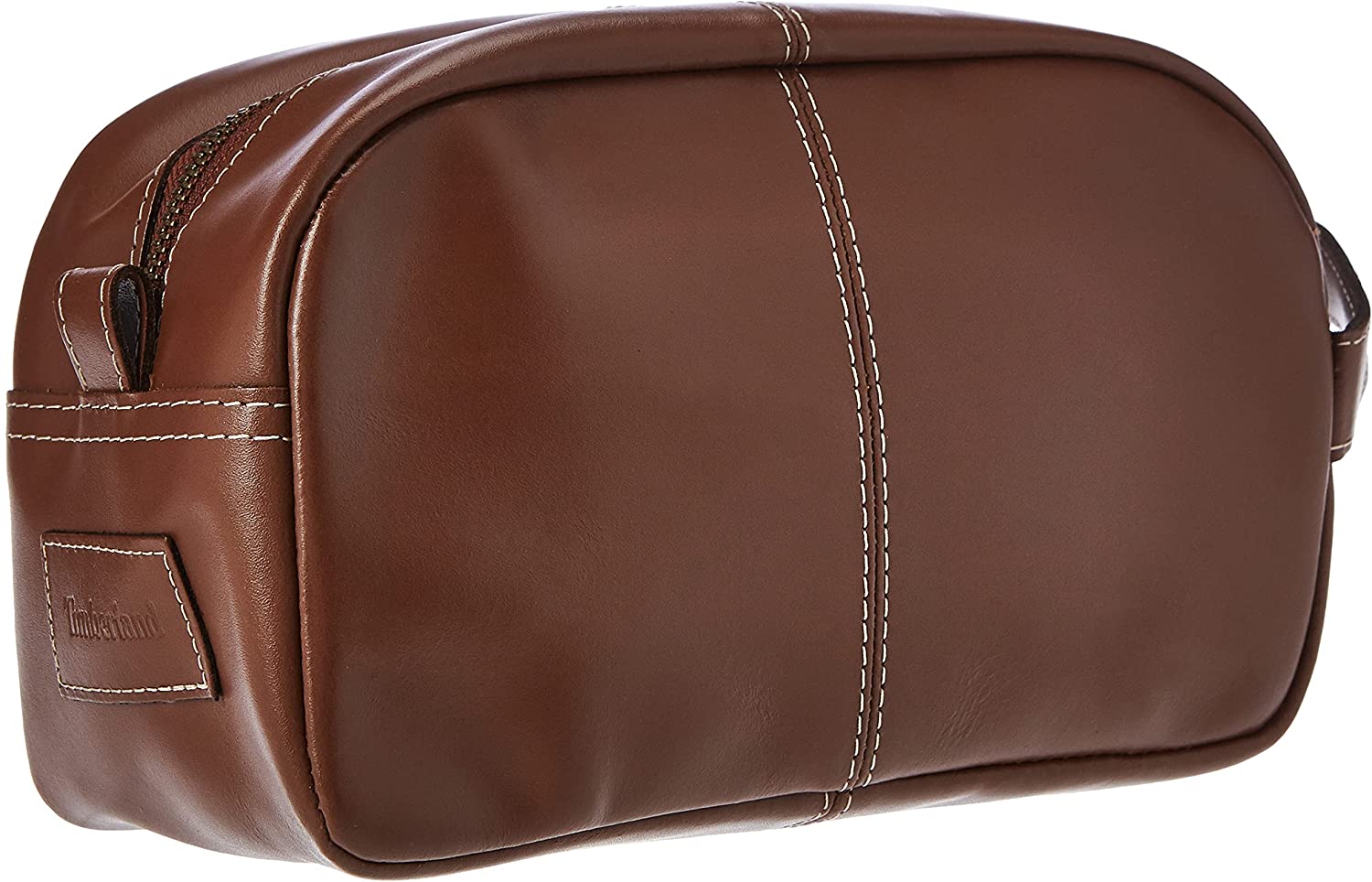 Timberland Men's Rugged Wash Leather Travel Kit, Cognac - 3alababak