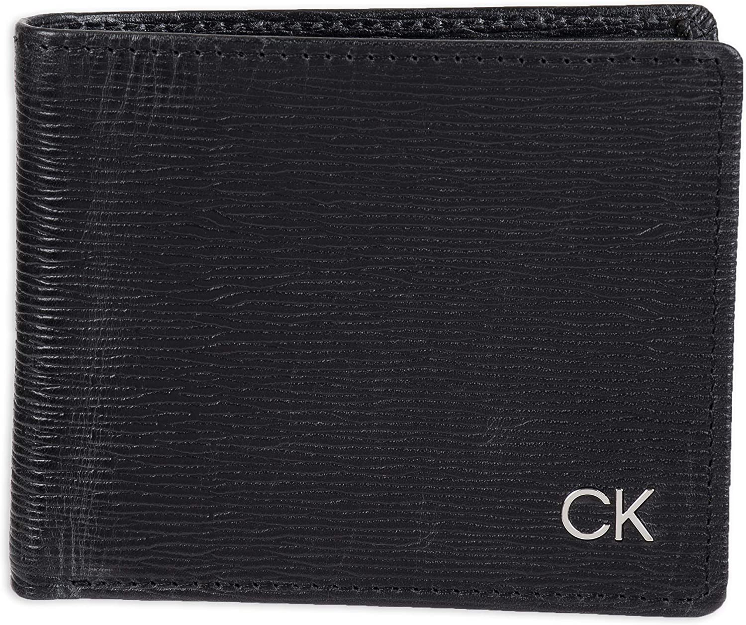 Calvin Klein Men's Leather RFID Minimalist Bifold Wallet - 3alababak