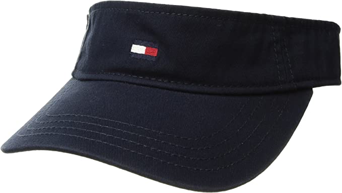 Tommy Hilfiger Men's Dad Hat Flag Solid Cotton Visor Cap - Navy - 3alababak