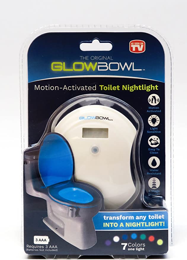 GlowBowl GB001 Motion Activated Toilet Nightlight (1 Pack)