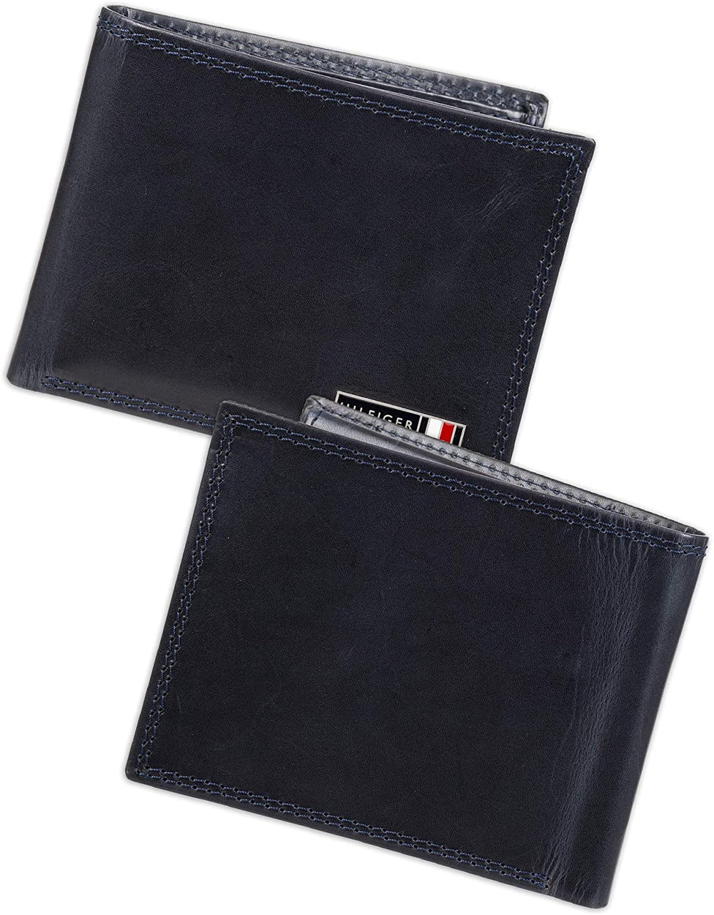 Tommy Hilfiger Men's 31TL140002 Leather Wallet – Slim Bifold Navy - 3alababak