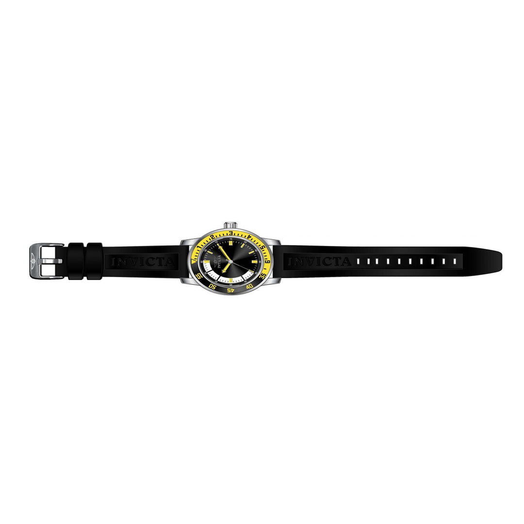 Invicta Men's 12846 Specialty Black Dial Watch, Black/Yellow