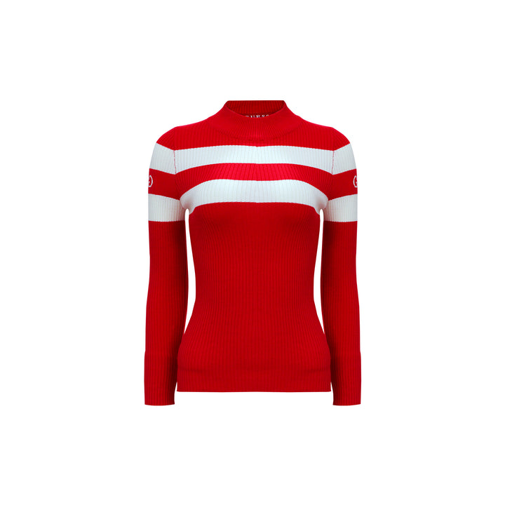Guess Women Long Sleeve Red Sweater Top - 3alababak