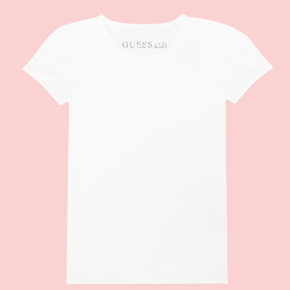 Guess Kids White Cotton T-shirt - 3alababak