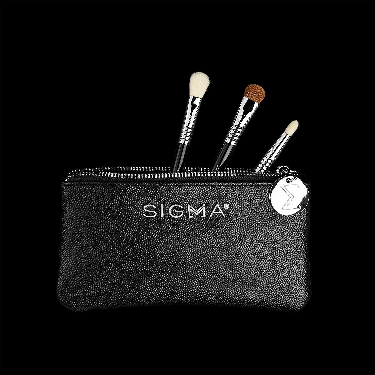 Sigma Beauty Glam 'N Go Mini Eye Brush Set, 3 Brushes and Beauty Bag - 3alababak