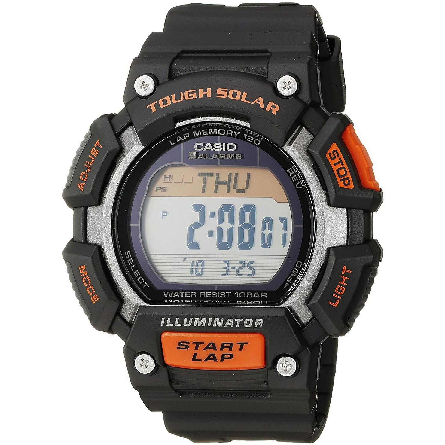Casio Men's STL-S110H-1ACF Digital Black and Orange Watch - 3alababak