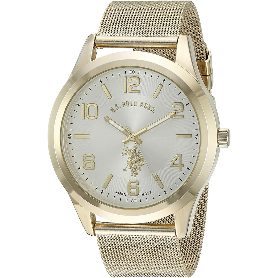 U.S. Polo Assn. Classic Men's Quartz Metal and Alloy Watch, Gold-Toned Model : USC80376 - 3alababak
