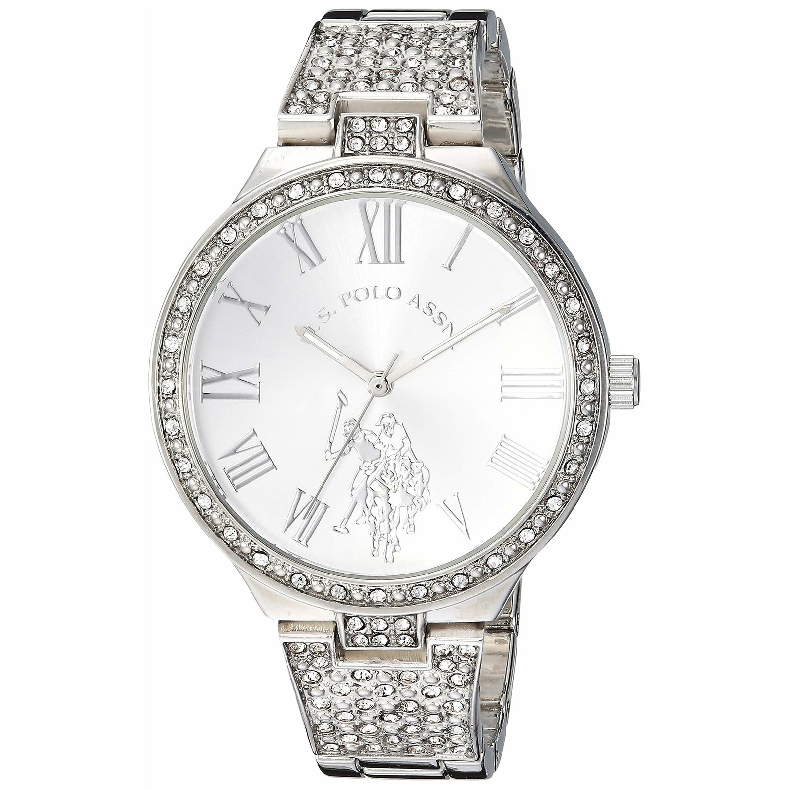 U.S. Polo Assn. Women's USC40322 Analog-Quartz Watch With Silver Alloy Strap - 3alababak