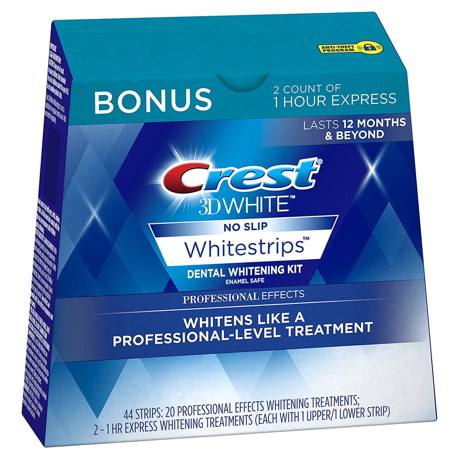 Crest 3D White Professional Effects Whitestrips 20 Treatments + Crest 3D White 1 Hour Express Whitestrips 2 Treatments - Teeth Whitening Kit - 3alababak