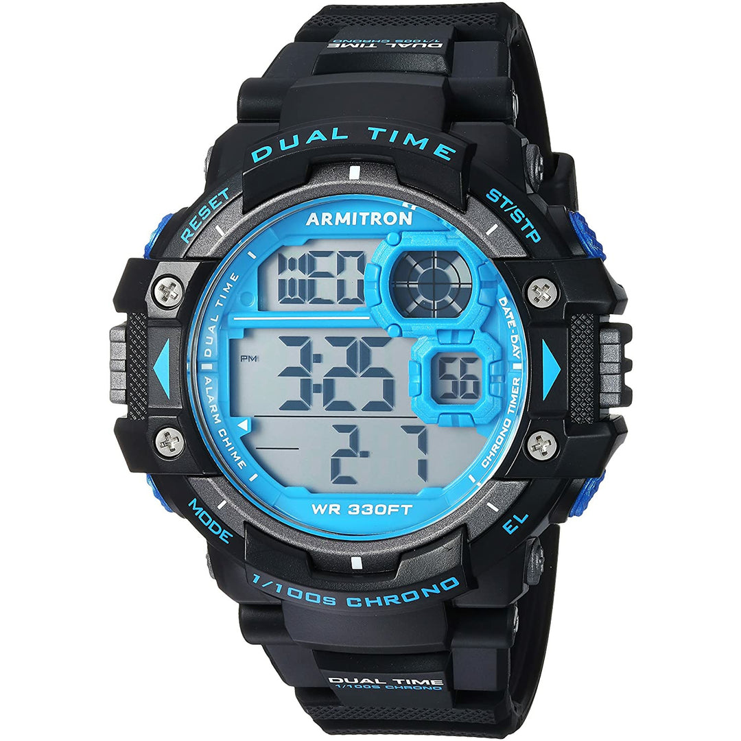 Armitron Sport Men's 40/8309BLU Digital Chronograph Watch Black/Blue - 3alababak