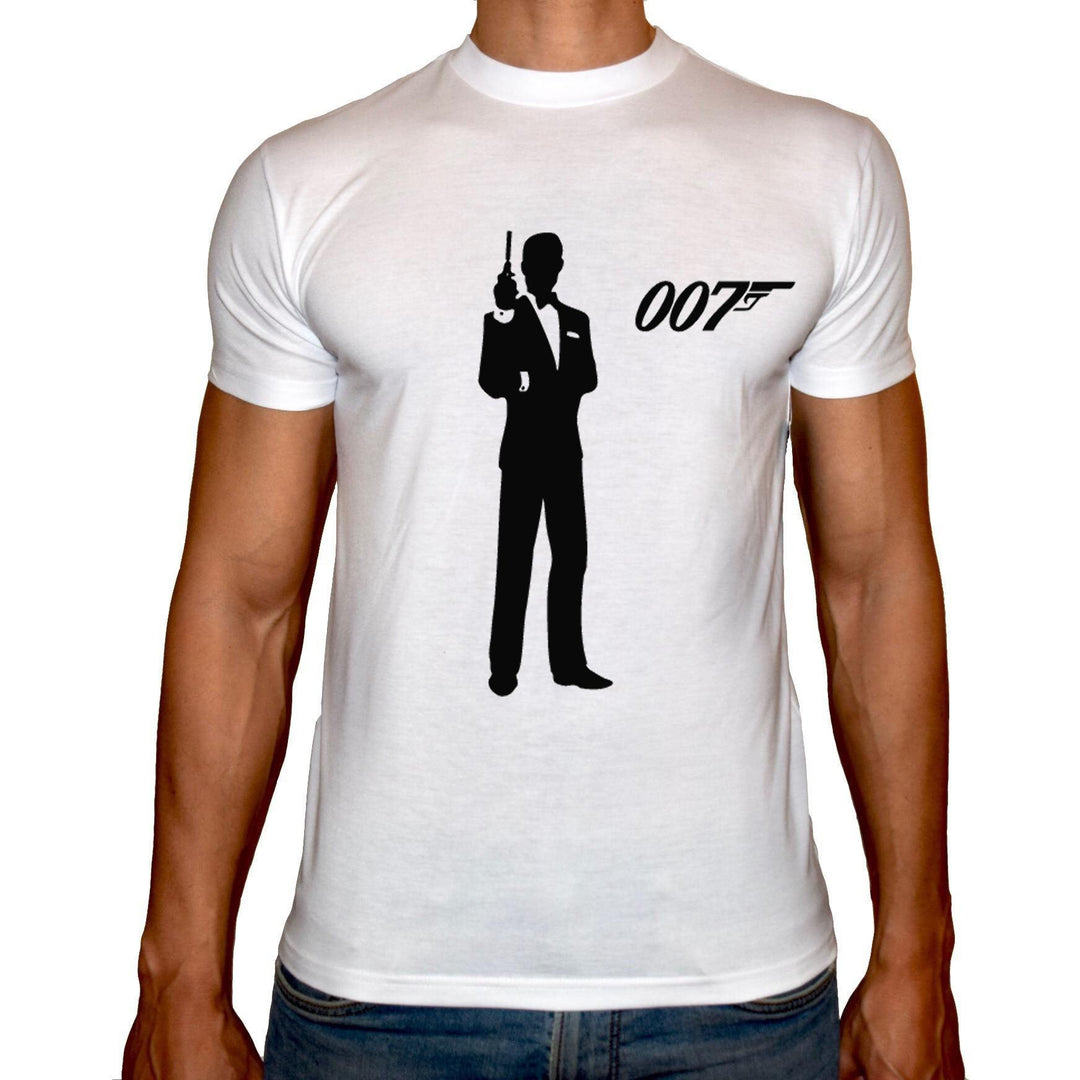 Phoenix WHITE Round Neck Printed T-Shirt Men (James bond) - 3alababak