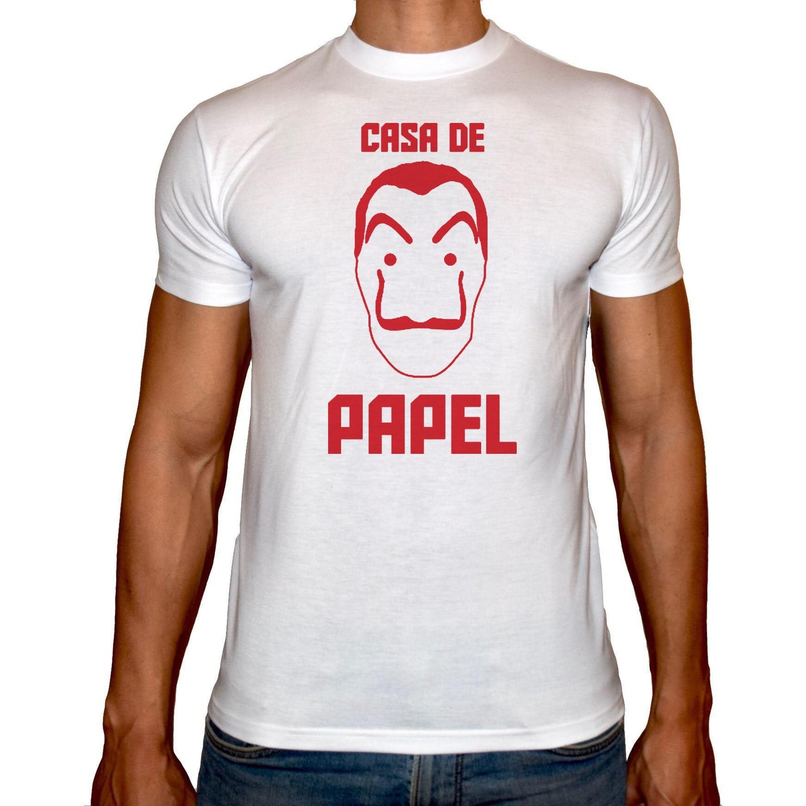 Phoenix WHITE Round Neck Printed T-Shirt Men (La casa de papel ) - 3alababak