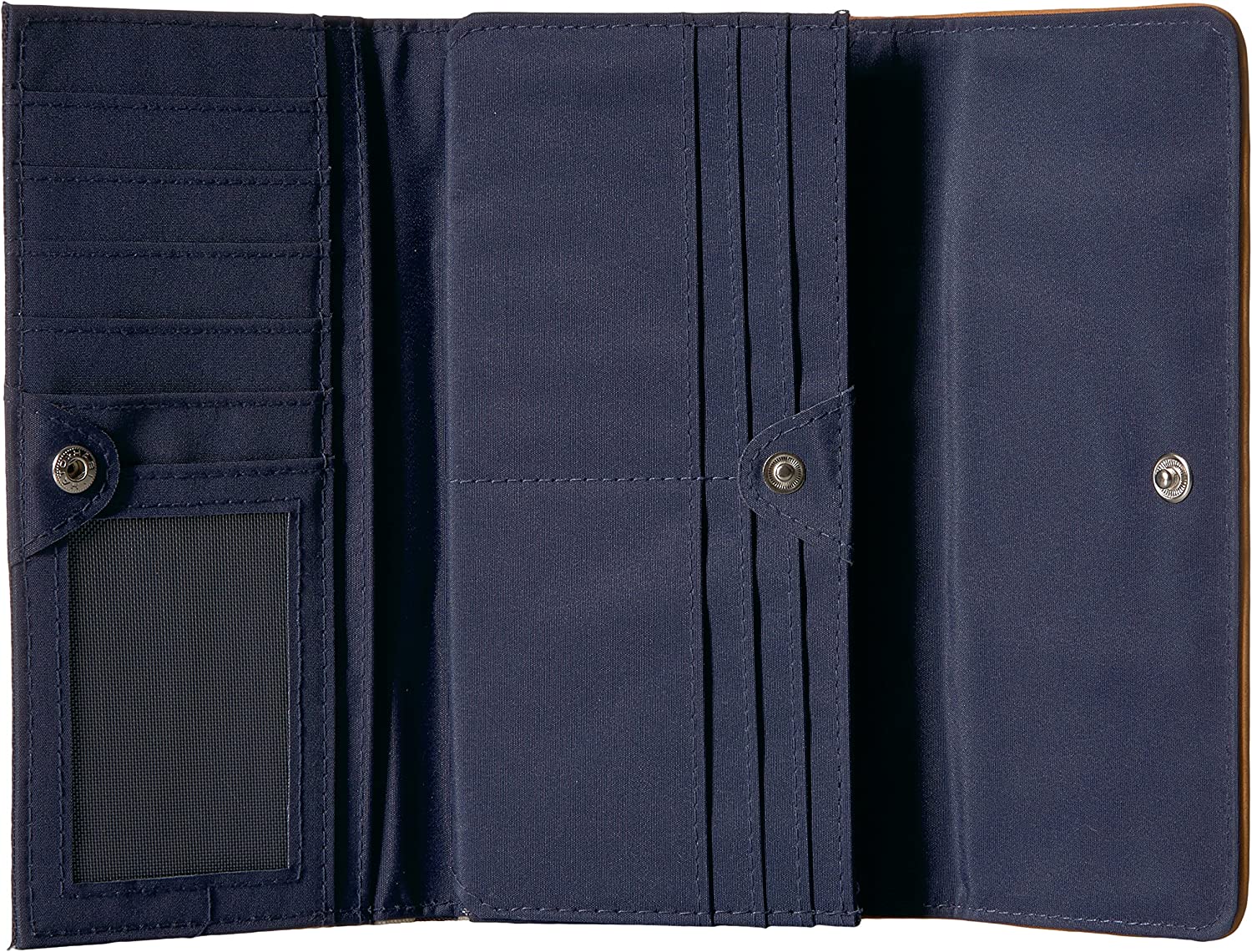 Nautica Women's Perfect Carry-All Money Manager RFID Blocking Wallet- Indigo/Bone/Sand - 3alababak