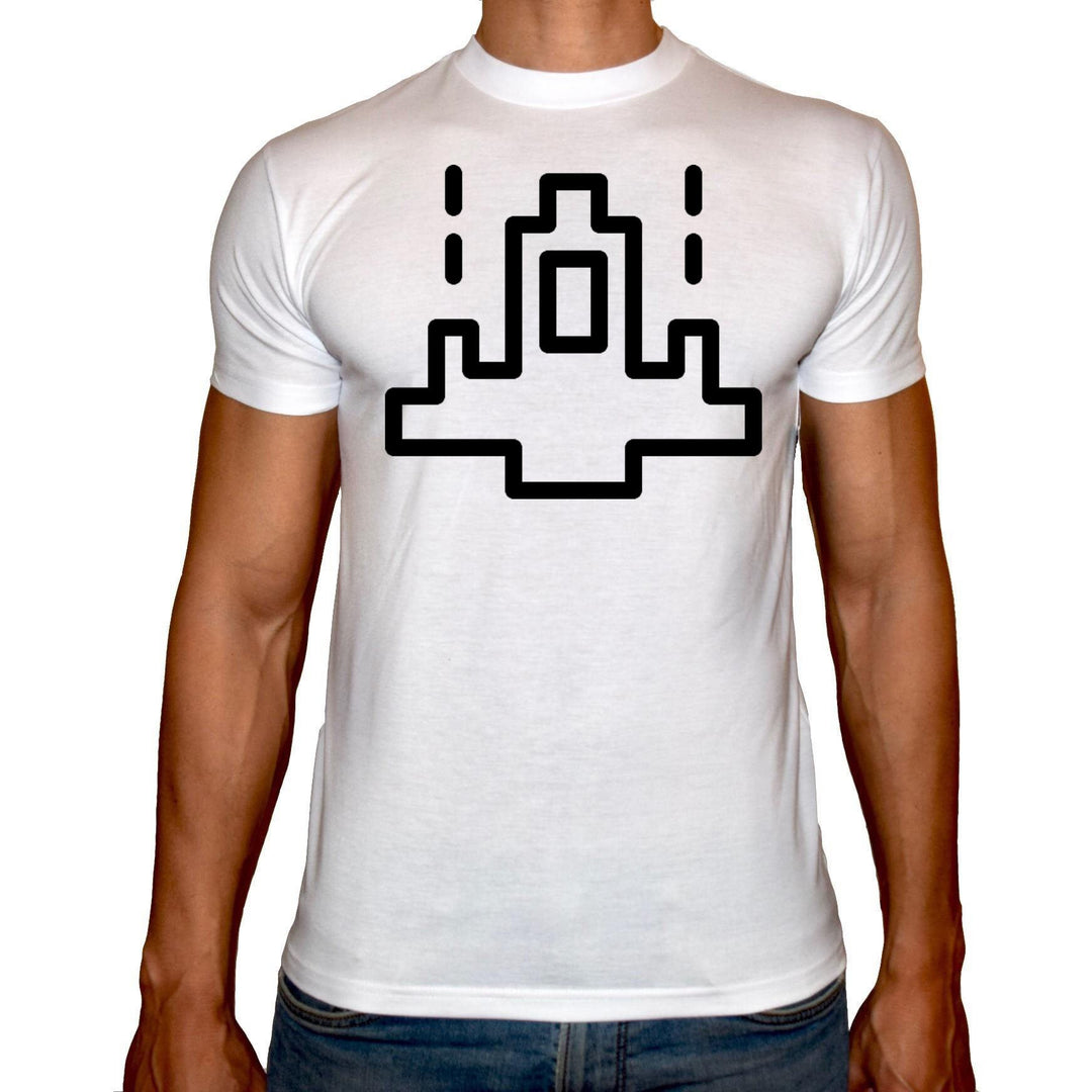 Phoenix WHITE Round Neck Printed T-Shirt Men (Atari) - 3alababak