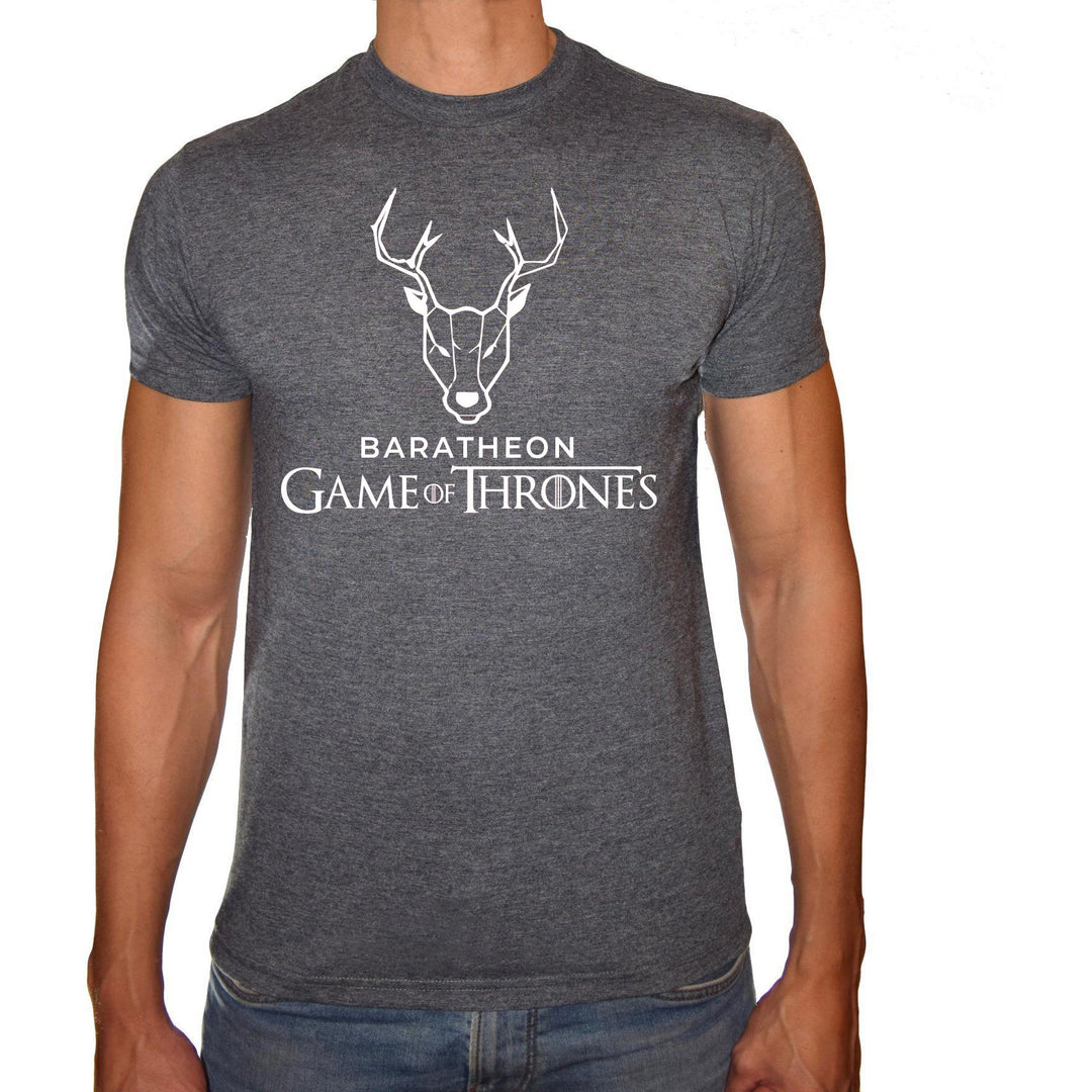 Phoenix CHARCOAL Round Neck Printed T-Shirt Men (Game of thrones - BARATHEON)