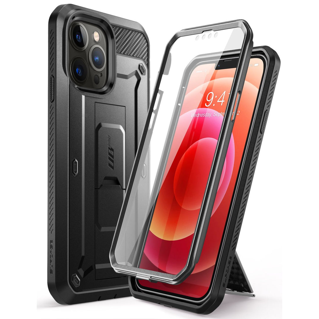 Supcase Beetle Pro Case for iPhone 13 Pro (2021 Release) 6.1 Inch, Built-In Screen Protector Black - 3alababak