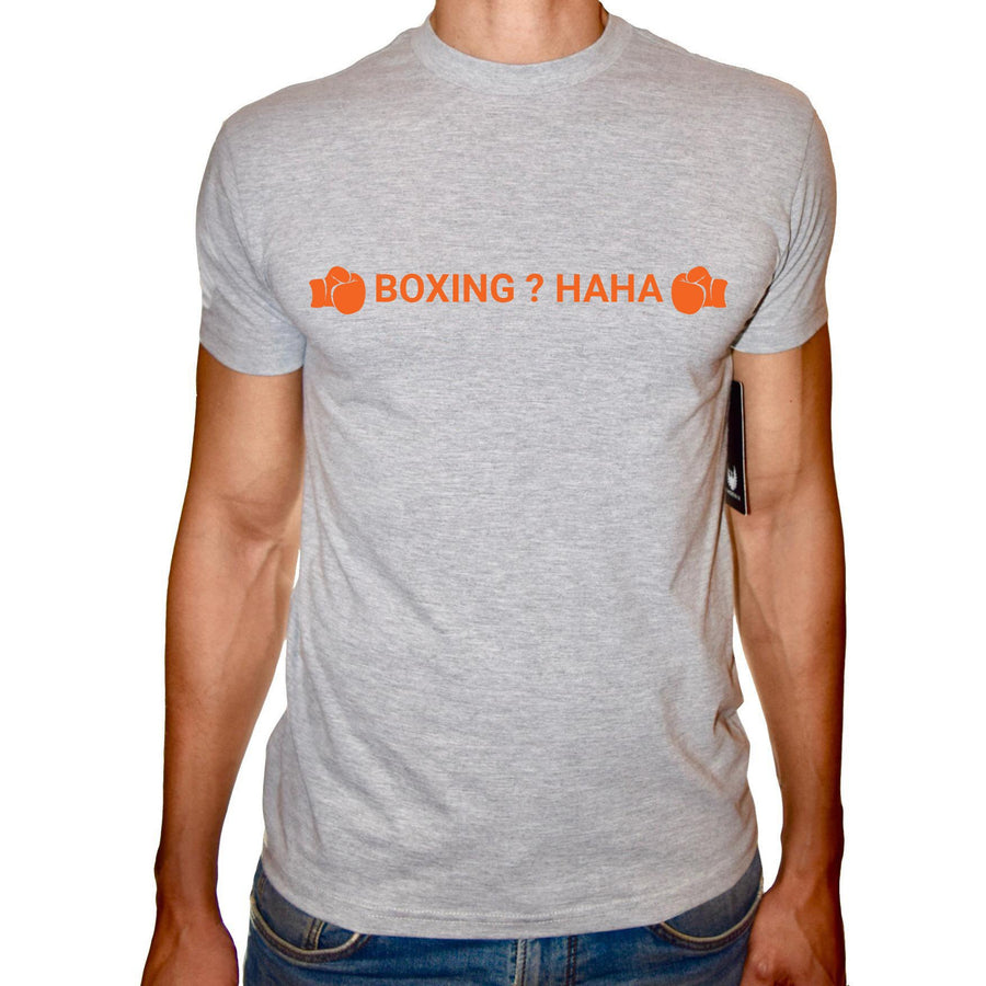 Phoenix GREY Round Neck Printed T-Shirt Men - Boxing hahah - 3alababak
