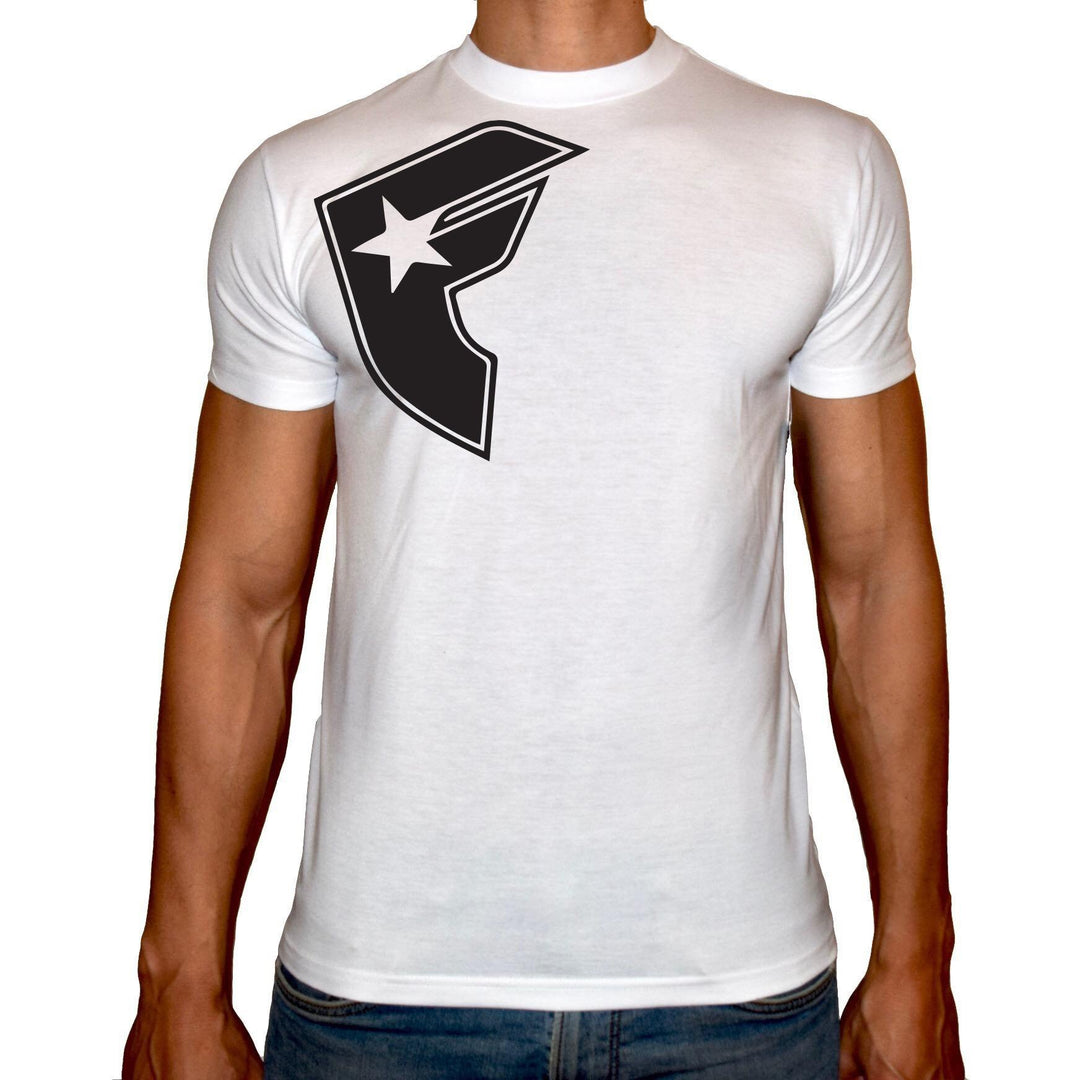 Phoenix WHITE Round Neck Printed T-Shirt Men(F star) - 3alababak
