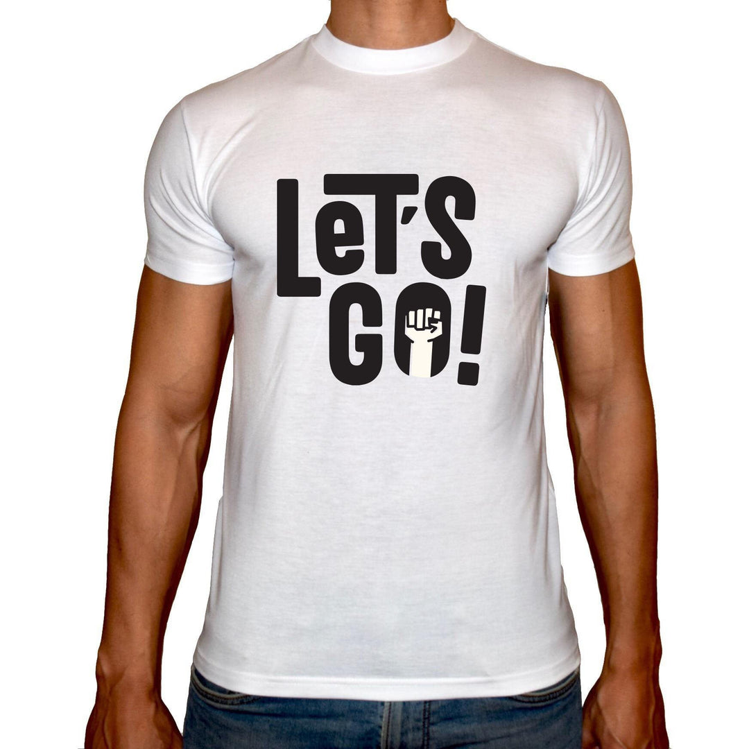 Phoenix WHITE Round Neck Printed T-Shirt Men(Let's Go) - 3alababak