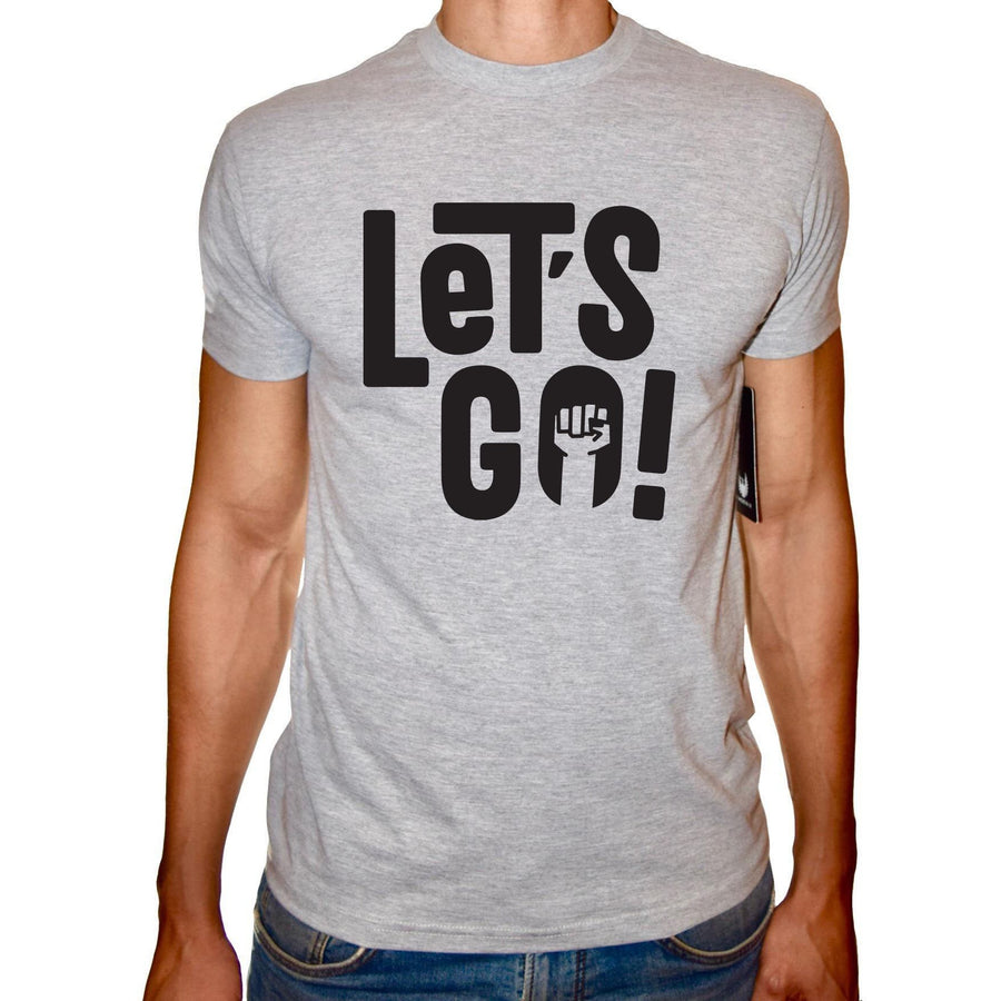 Phoenix GREY Round Neck Printed T-Shirt Men(Let's Go) - 3alababak
