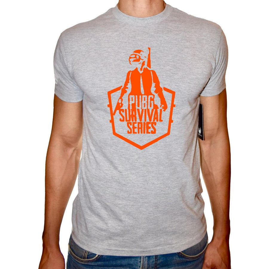 Phoenix GREY Round Neck Printed T-Shirt Men (PUBG SURVIVAL SERIES) - 3alababak